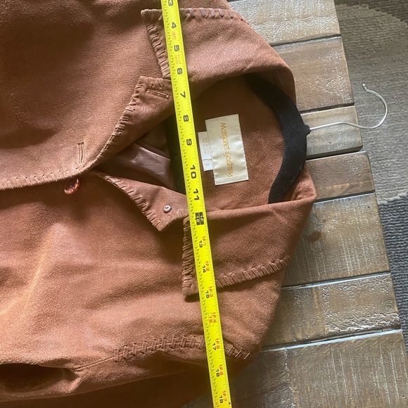 Margaret Godfrey suede long length leather jacket/trench. - Picture 3 of 9